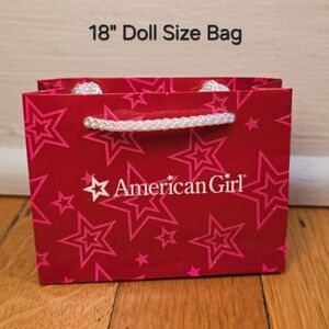 American Girl, 18" Doll-Sized Gift Bag, EUC, 2.75" L x 3.5" W x 1" D